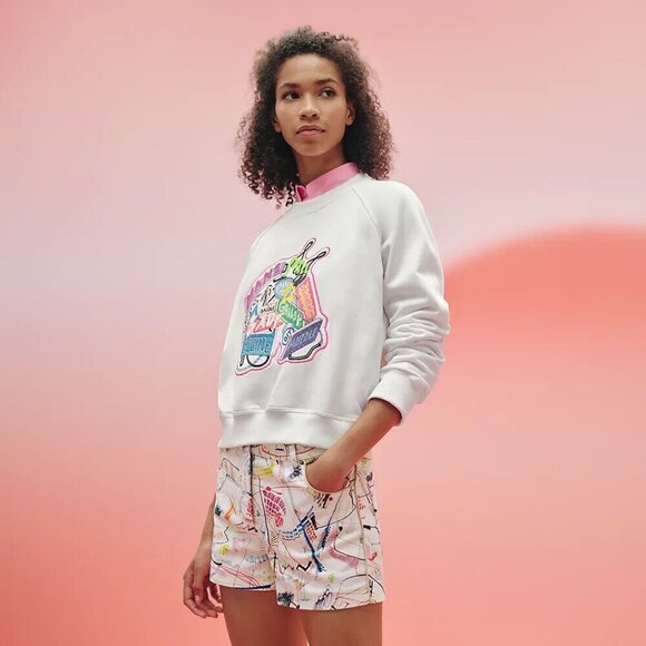Hermes Paris Chevaloscope White Embroidered Long Sleeve Sweatshirt Size 638